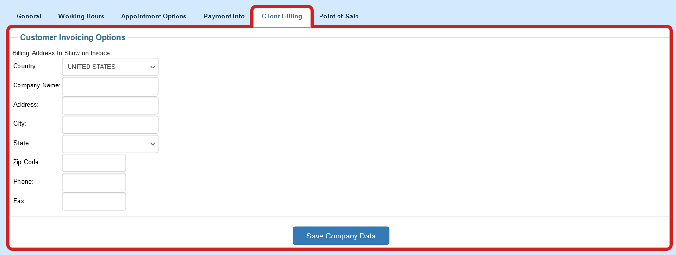 company accounts customize attachements