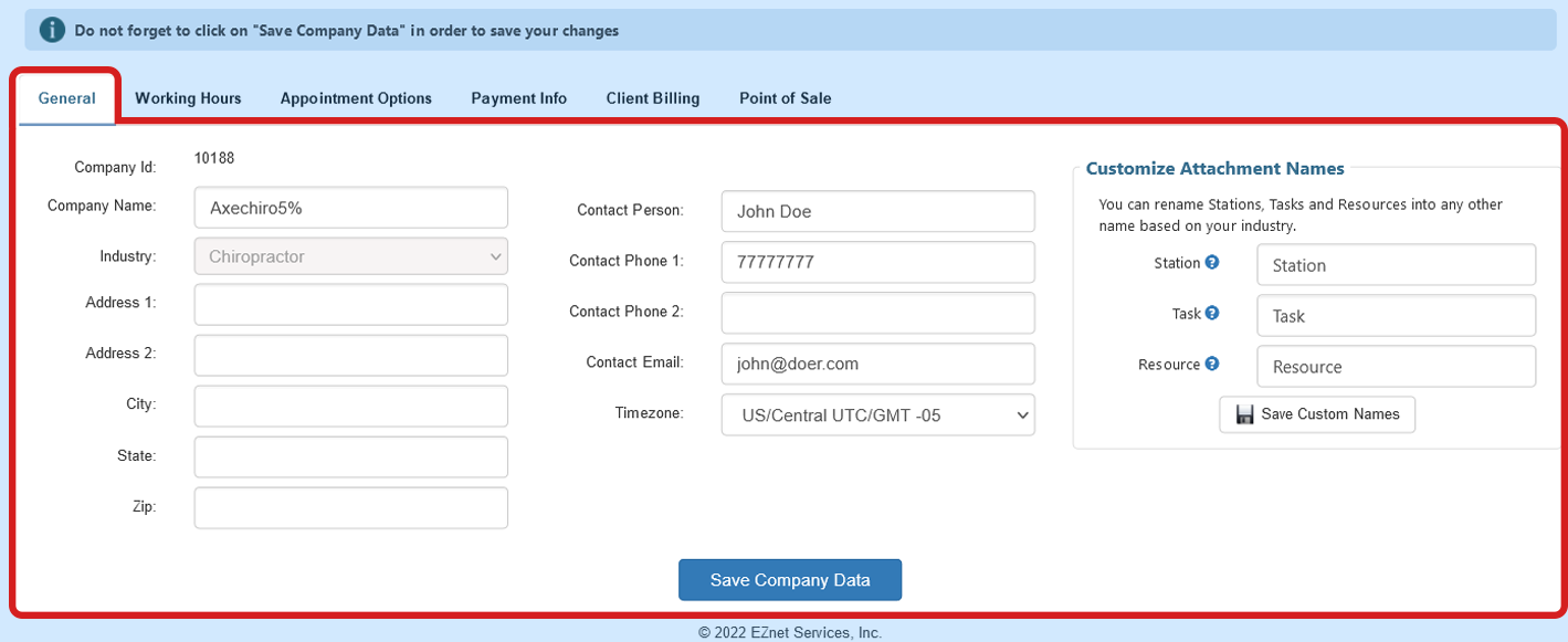 company accounts overview